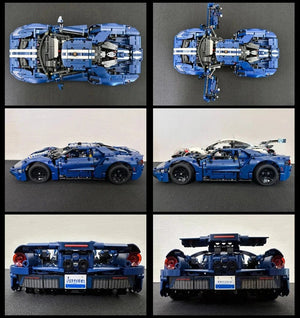 Planet Gates 1466PCs New Technical Forded GT Speed Sports Car Building Blocks MOC 42154 Set Model Racing Vehicle Assemble Toys Bricks for Kids Gifts