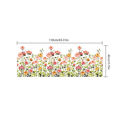 Planet Gates 147 1pc Floral Print Electrostatic Window Film - Enhance Your Home Decor with a Beautiful Flower Theme