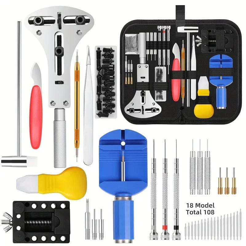 Planet Gates 147pcs/set Watchmaker Watch Repair Repairing Tools Kit, Case RemoverOpener Bar Set, Convenience Brand Clock Tool