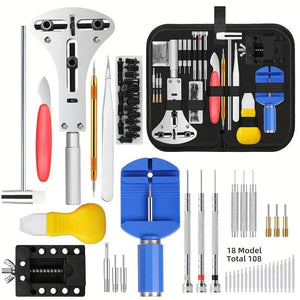 Planet Gates 147pcs/set Watchmaker Watch Repair Repairing Tools Kit, Case RemoverOpener Bar Set, Convenience Brand Clock Tool
