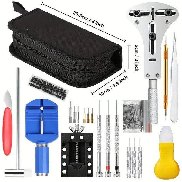 Planet Gates 147pcs/set Watchmaker Watch Repair Repairing Tools Kit, Case RemoverOpener Bar Set, Convenience Brand Clock Tool