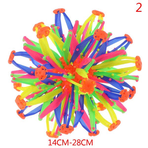 Planet Gates 14cm Children's Magic Telescopic Ball Outdoor Flower Ball Throwing Ball Kick-off Stretching Flower Ball Parent-child interactive toy