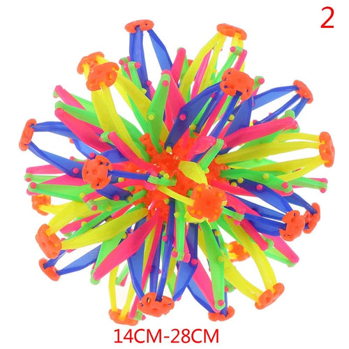 Planet Gates 14cm Children's Magic Telescopic Ball Outdoor Flower Ball Throwing Ball Kick-off Stretching Flower Ball Parent-child interactive toy