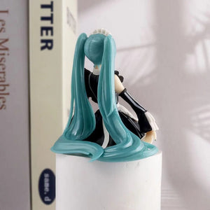 Planet Gates 14cm New Anime Hatsune Miku  Virtual Singer Manga Sitting posture Model Toys computer desk cake  decoration cute toys free ship