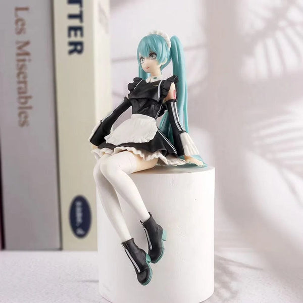 Planet Gates 14cm New Anime Hatsune Miku  Virtual Singer Manga Sitting posture Model Toys computer desk cake  decoration cute toys free ship