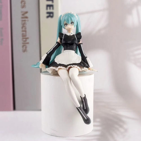 Planet Gates 14cm New Anime Hatsune Miku  Virtual Singer Manga Sitting posture Model Toys computer desk cake  decoration cute toys free ship