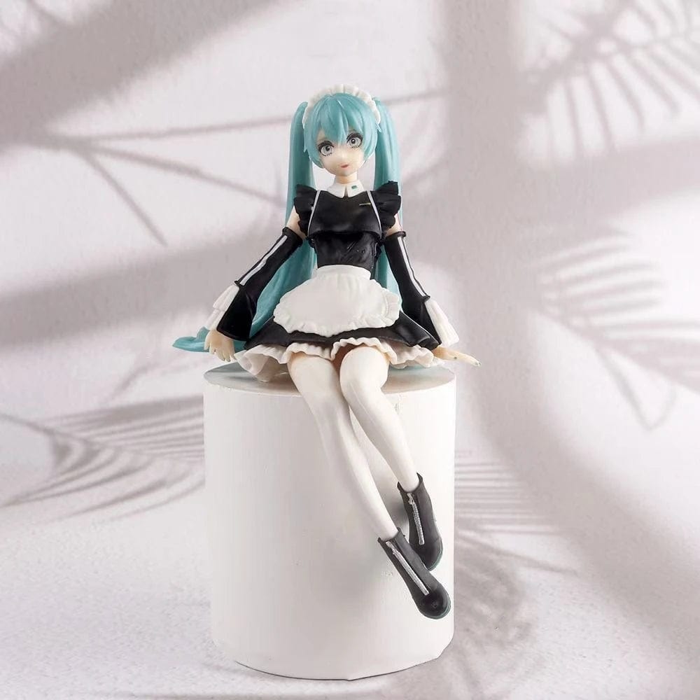 Planet Gates 14cm New Anime Hatsune Miku  Virtual Singer Manga Sitting posture Model Toys computer desk cake  decoration cute toys free ship