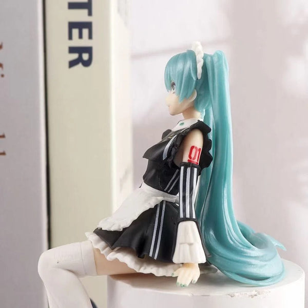 Planet Gates 14cm New Anime Hatsune Miku  Virtual Singer Manga Sitting posture Model Toys computer desk cake  decoration cute toys free ship