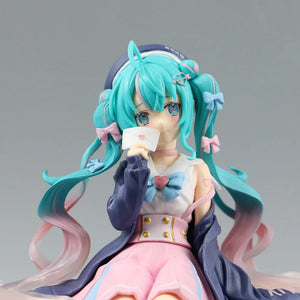 Planet Gates 14cm New Anime Hatsune Miku  Virtual Singer Manga Sitting posture Model Toys computer desk cake  decoration cute toys free ship