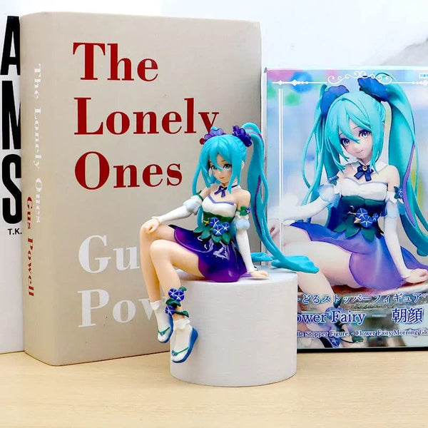 Planet Gates 14cm New Anime Hatsune Miku  Virtual Singer Manga Sitting posture Model Toys computer desk cake  decoration cute toys free ship