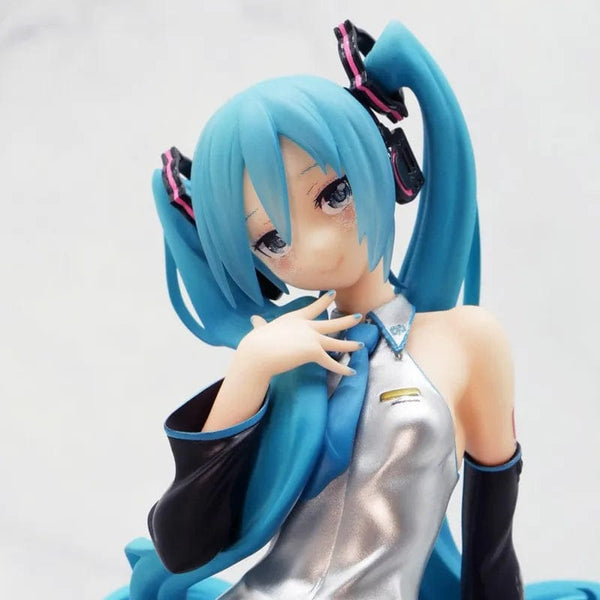 Planet Gates 14cm New Anime Hatsune Miku  Virtual Singer Manga Sitting posture Model Toys computer desk cake  decoration cute toys free ship