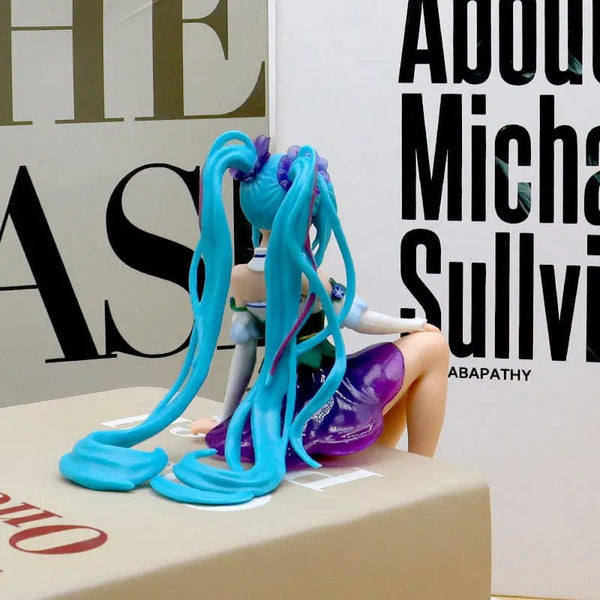 Planet Gates 14cm New Anime Hatsune Miku  Virtual Singer Manga Sitting posture Model Toys computer desk cake  decoration cute toys free ship