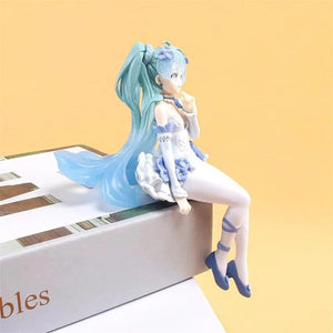 Planet Gates 14cm New Anime Hatsune Miku  Virtual Singer Manga Sitting posture Model Toys computer desk cake  decoration cute toys free ship