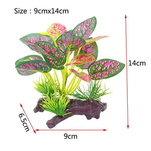 Planet Gates 14cmx12cm 05 / as picture Artificial Underwater Grass Aquarium Fish Tank Simulation Decoration Aquarium Backgrounds Plants Water Grass Accessories Home