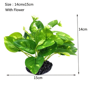 Planet Gates 14cmx12cm 05 / as picture Artificial Underwater Grass Aquarium Fish Tank Simulation Decoration Aquarium Backgrounds Plants Water Grass Accessories Home