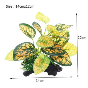 Planet Gates 14cmx12cm 05 / as picture Artificial Underwater Grass Aquarium Fish Tank Simulation Decoration Aquarium Backgrounds Plants Water Grass Accessories Home