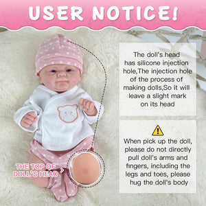 Planet Gates 14inch Full Body Silicone Bebe Reborn Boy“Isaac” Doll Girl"Coco" Soft Dolls Lifelike Baby DIY Blank Toys