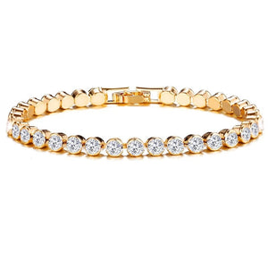 Planet Gates 14k Gold Filled Tennis Bracelet 3mm 4mm Cubic Zirconia Classic Tennis Link Bracelets For Women Girls