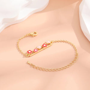 Planet Gates 14K Gold Plated Charm Cuff Adjustable Flower Bracelets Fashion kids Models Super Flash Jewelry for Women Girls