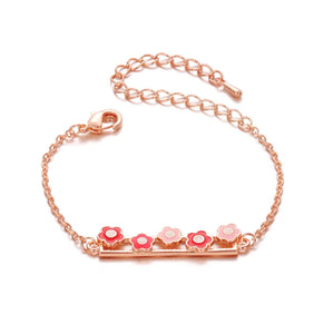 Planet Gates 14K Gold Plated Charm Cuff Adjustable Flower Bracelets Fashion kids Models Super Flash Jewelry for Women Girls