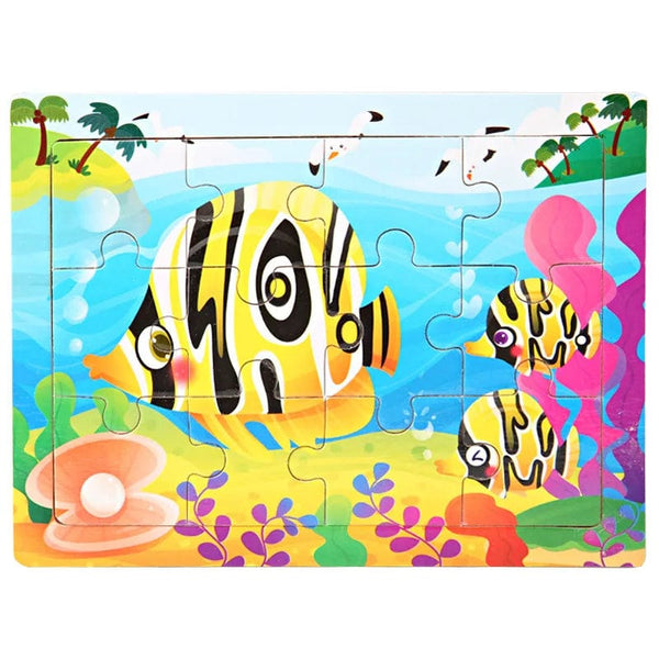 Planet Gates 15*11cm 3D Puzzle Cartoon Animals Wood Puzzle Kids Cognitive Jigsaw Puzzle Baby Wooden Toys Educational Toys for Children