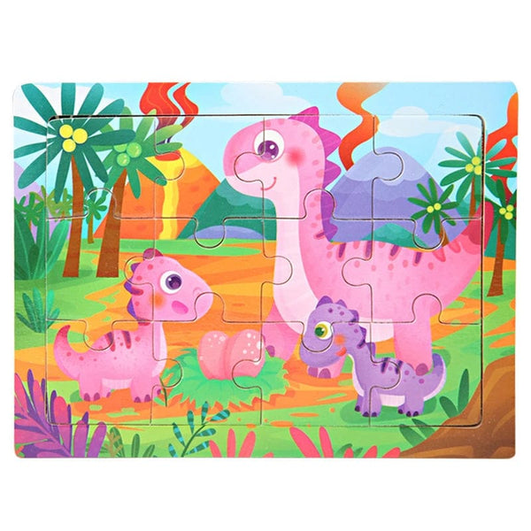 Planet Gates 15*11cm 3D Puzzle Cartoon Animals Wood Puzzle Kids Cognitive Jigsaw Puzzle Baby Wooden Toys Educational Toys for Children