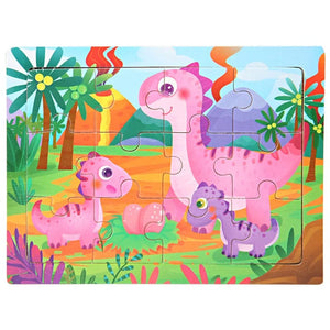 Planet Gates 15*11cm 3D Puzzle Cartoon Animals Wood Puzzle Kids Cognitive Jigsaw Puzzle Baby Wooden Toys Educational Toys for Children