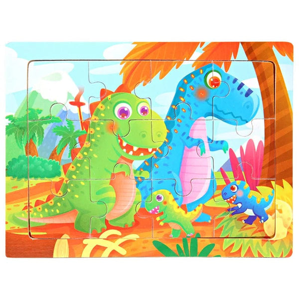 Planet Gates 15*11cm 3D Puzzle Cartoon Animals Wood Puzzle Kids Cognitive Jigsaw Puzzle Baby Wooden Toys Educational Toys for Children
