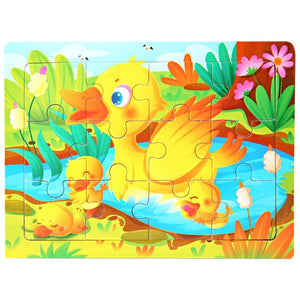 Planet Gates 15*11cm 3D Puzzle Cartoon Animals Wood Puzzle Kids Cognitive Jigsaw Puzzle Baby Wooden Toys Educational Toys for Children