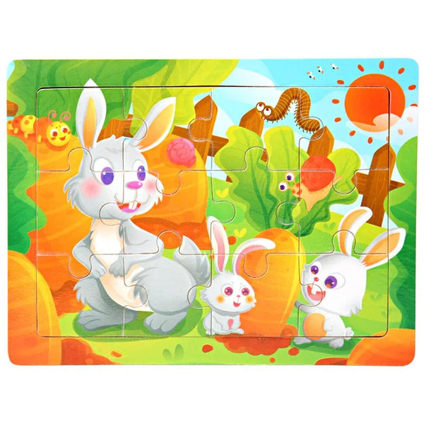 Planet Gates 15*11cm 3D Puzzle Cartoon Animals Wood Puzzle Kids Cognitive Jigsaw Puzzle Baby Wooden Toys Educational Toys for Children
