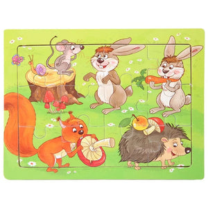 Planet Gates 15*11cm 3D Puzzle Cartoon Animals Wood Puzzle Kids Cognitive Jigsaw Puzzle Baby Wooden Toys Educational Toys for Children
