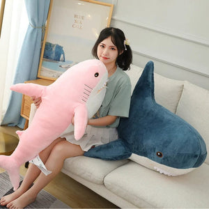 Planet Gates 15-140cm Colorful Shark Plush Toy Blue/Pink/Grey Stuffed Animal Fish Soft Doll Whale Sleep Pillow Kawaii Gift for Kid Girl Boys