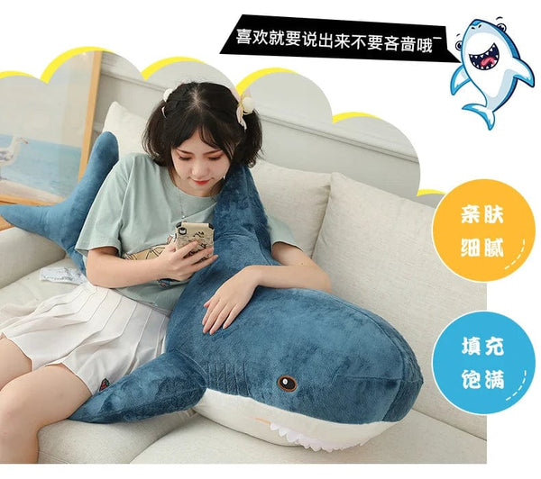 Planet Gates 15-140cm Colorful Shark Plush Toy Blue/Pink/Grey Stuffed Animal Fish Soft Doll Whale Sleep Pillow Kawaii Gift for Kid Girl Boys