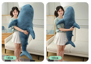 Planet Gates 15-140cm Colorful Shark Plush Toy Blue/Pink/Grey Stuffed Animal Fish Soft Doll Whale Sleep Pillow Kawaii Gift for Kid Girl Boys