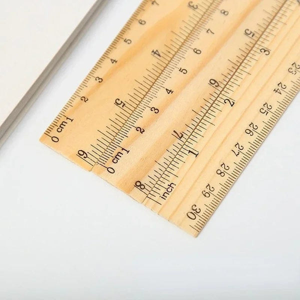 Planet Gates 15/20/30cm Wooden Straight Rulers Drawing Tool Desk Accessories Student Teacher Stationery School Office Supplies