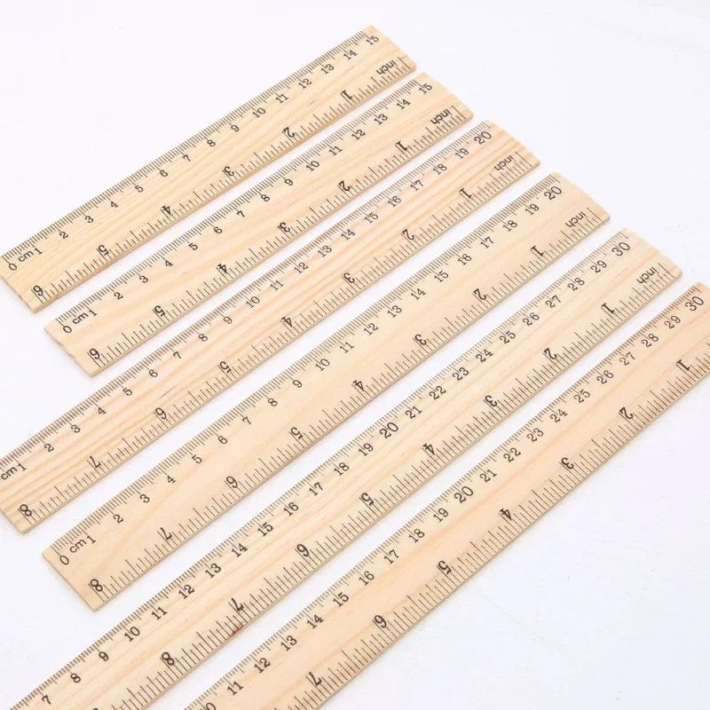 Planet Gates 15/20/30cm Wooden Straight Rulers Drawing Tool Desk Accessories Student Teacher Stationery School Office Supplies