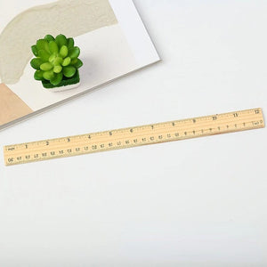 Planet Gates 15/20/30cm Wooden Straight Rulers Drawing Tool Desk Accessories Student Teacher Stationery School Office Supplies