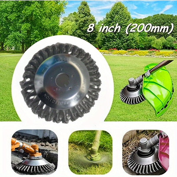 Planet Gates 15.24 cm 1pc Steel Wire Wheel Garden Weed Brush Lawn Mower Grass Eater Trimmer Brush Cutter Tools Garden Grass Trimmer Head Weed Brush