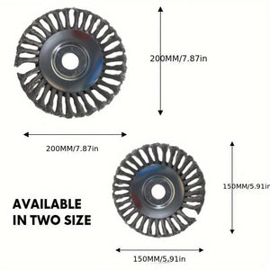 Planet Gates 15.24 cm 1pc Steel Wire Wheel Garden Weed Brush Lawn Mower Grass Eater Trimmer Brush Cutter Tools Garden Grass Trimmer Head Weed Brush