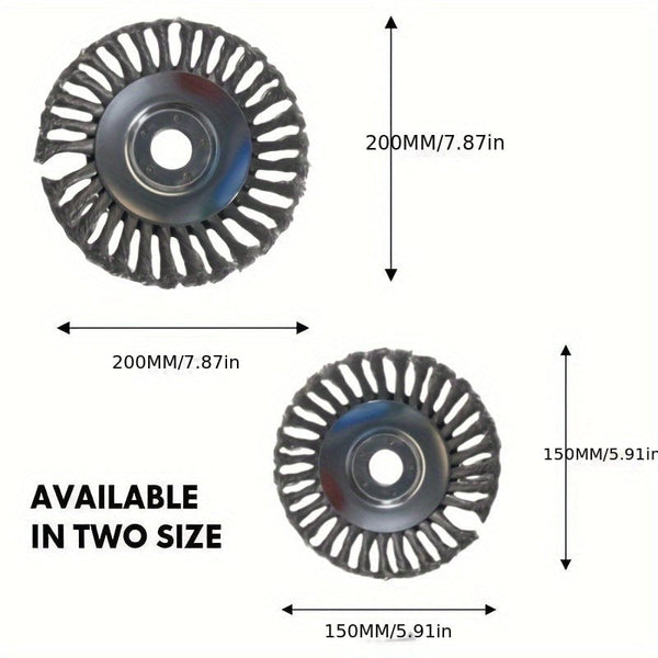 Planet Gates 15.24 cm 1pc Steel Wire Wheel Garden Weed Brush Lawn Mower Grass Eater Trimmer Brush Cutter Tools Garden Grass Trimmer Head Weed Brush