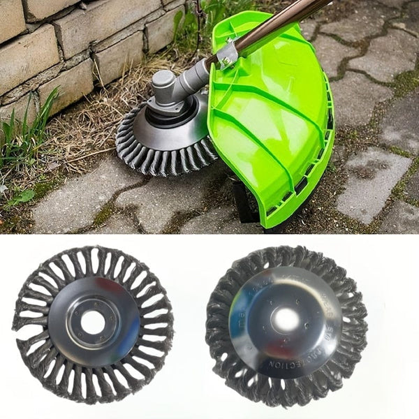 Planet Gates 15.24 cm 1pc Steel Wire Wheel Garden Weed Brush Lawn Mower Grass Eater Trimmer Brush Cutter Tools Garden Grass Trimmer Head Weed Brush