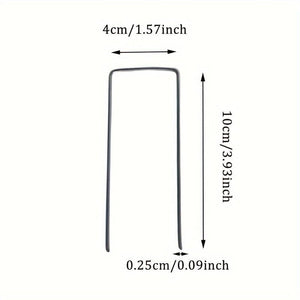 Planet Gates 15/25pcs Galvanized Garden Landscape Pin, U-shaped Lawn Fabric Landscape Pin For Safety Garden Flower Plants Supplies, Garden Balcony Planting Supplies, Planters & Container Accessories