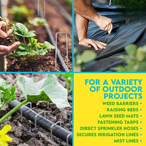 Planet Gates 15/25pcs Galvanized Garden Landscape Pin, U-shaped Lawn Fabric Landscape Pin For Safety Garden Flower Plants Supplies, Garden Balcony Planting Supplies, Planters & Container Accessories