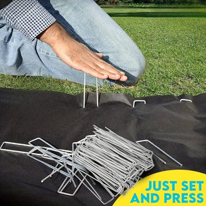 Planet Gates 15/25pcs Galvanized Garden Landscape Pin, U-shaped Lawn Fabric Landscape Pin For Safety Garden Flower Plants Supplies, Garden Balcony Planting Supplies, Planters & Container Accessories