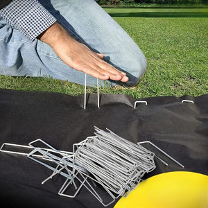 Planet Gates 15/25pcs Galvanized Garden Landscape Pin, U-shaped Lawn Fabric Landscape Pin For Safety Garden Flower Plants Supplies, Garden Balcony Planting Supplies, Planters & Container Accessories