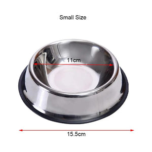 Planet Gates 15.5cm Stainless Steel Pet Dog Bowl Food Storage Container Dog Food Bowl Water Bottle Pet Bowl Feeder Dish for Small Large Dogs Cats