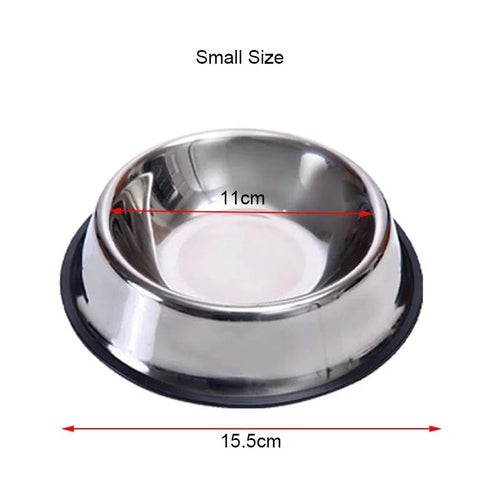 Planet Gates 15.5cm Stainless Steel Pet Dog Bowl Food Storage Container Dog Food Bowl Water Bottle Pet Bowl Feeder Dish for Small Large Dogs Cats