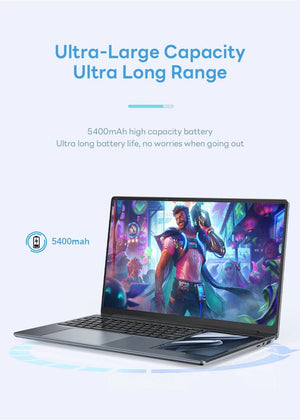 Planet Gates 15.6"+7" Dual Screen Laptop Intel Celeron N100 32GB 16GB DDR4 RGB Backlit Keyboard Computer Notebook Laptops Touch Screen
