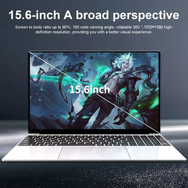 Planet Gates 15.6 Inch Laptop 32GB Ram 2TB SSD Windows 11 Notebook Pc Gamer Intel N5095 Office Computer with Backlit Fingerprint Wifi Camera