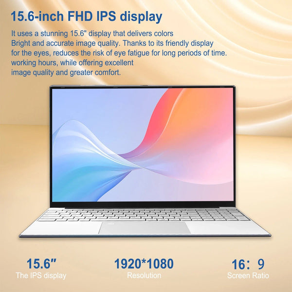 Planet Gates 15.6 Inch Laptop 32GB Ram 2TB SSD Windows 11 Notebook Pc Gamer N5095 Office Computer with Backlit Fingerprint Wifi Camera
